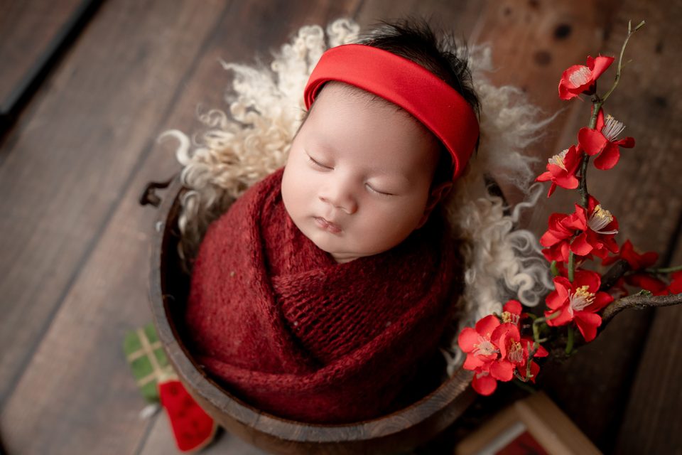 Ảnh sơ sinh concept Hổ Con Đón Tết Đầu Đời — Thúy Tô Studio