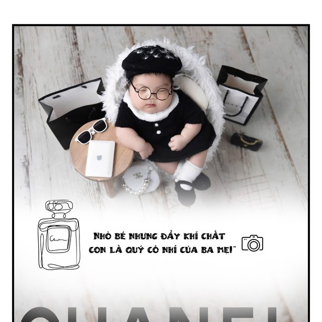 Tiểu Thư Chanel Nhí — ảnh sơ sinh tại Thúy Tô Studio, Vinhomes Ocean Park 2