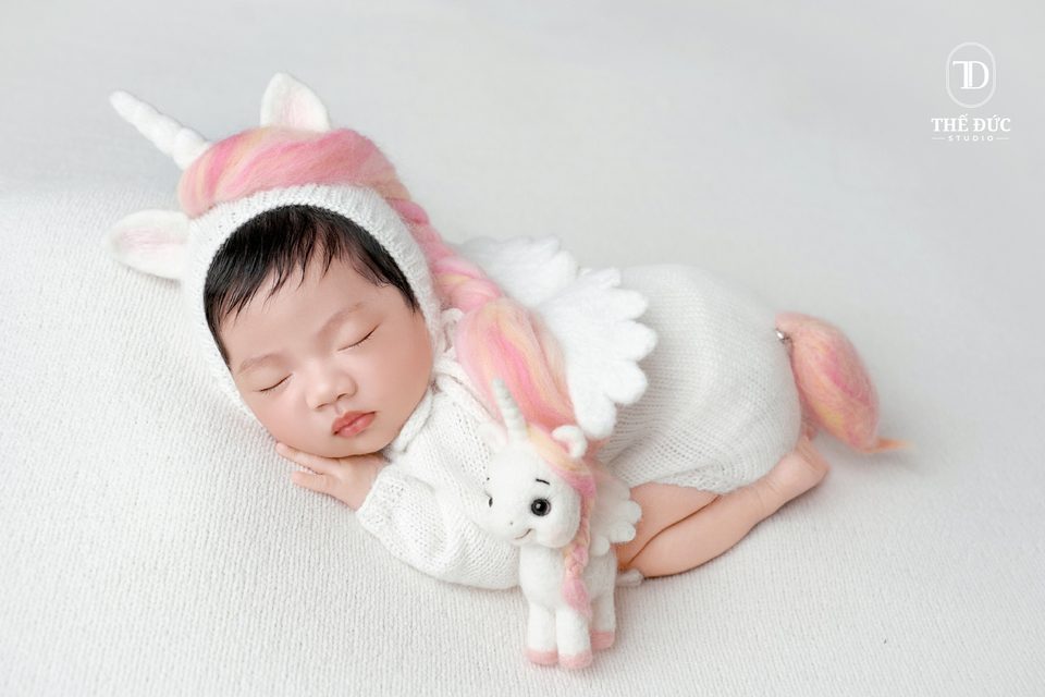 Kỳ Lân Nhỏ Giữa Trời Sao — ảnh sơ sinh tại Thúy Tô Studio, Vinhomes Ocean Park 2